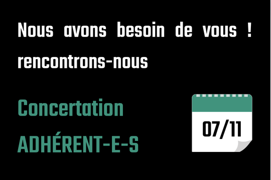 Concertation adhérents D+ 7 novembre 22