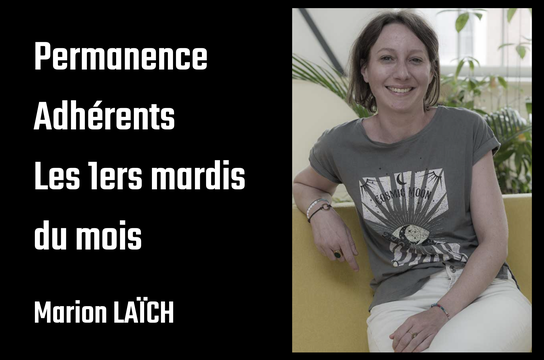 Permanence adhérents Marion Laich cité services designers plus